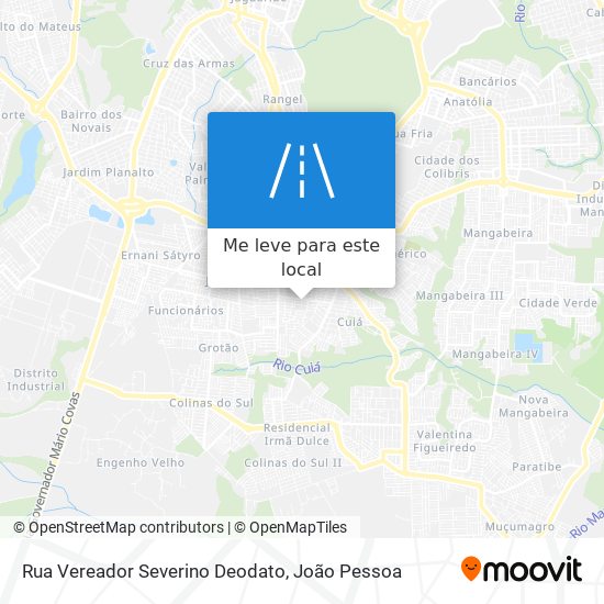 Rua Vereador Severino Deodato mapa