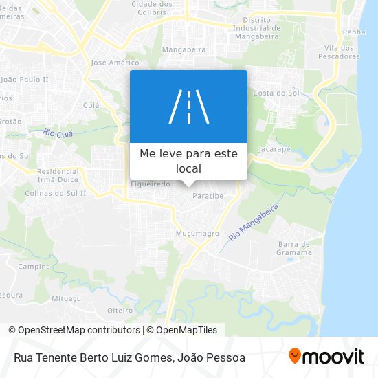 Rua Tenente Berto Luiz Gomes mapa
