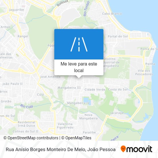 Rua Anísio Borges Monteiro De Melo mapa