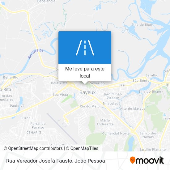 Rua Vereador Josefá Fausto mapa
