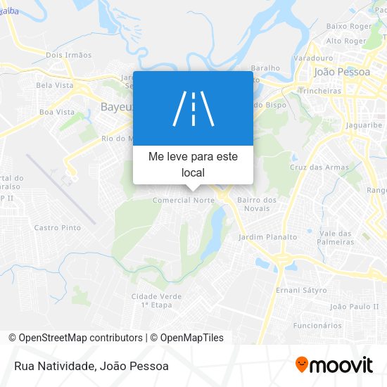 Rua Natividade mapa