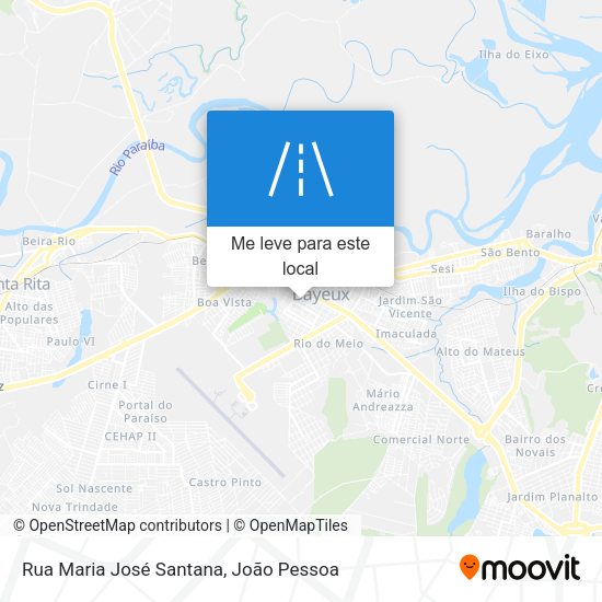 Rua Maria José Santana mapa