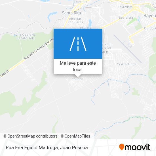 Rua Frei Egidio Madruga mapa