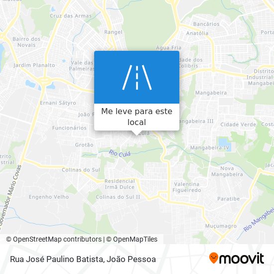 Rua José Paulino Batista mapa