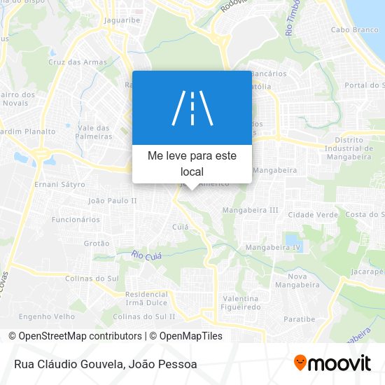 Rua Cláudio Gouvela mapa
