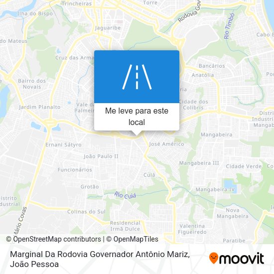 Marginal Da Rodovia Governador Antônio Mariz mapa