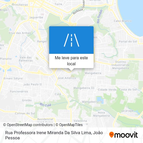 Rua Professora Irene Miranda Da Silva Lima mapa