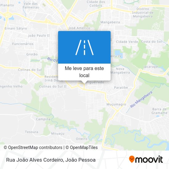 Rua João Alves Cordeiro mapa