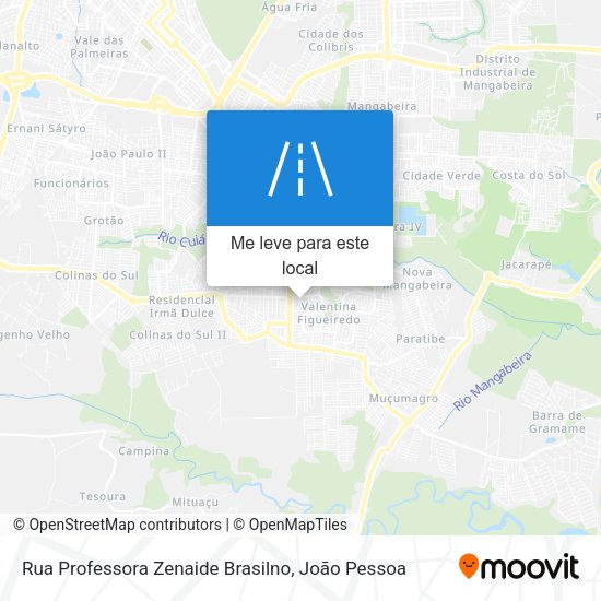 Rua Professora Zenaide Brasilno mapa