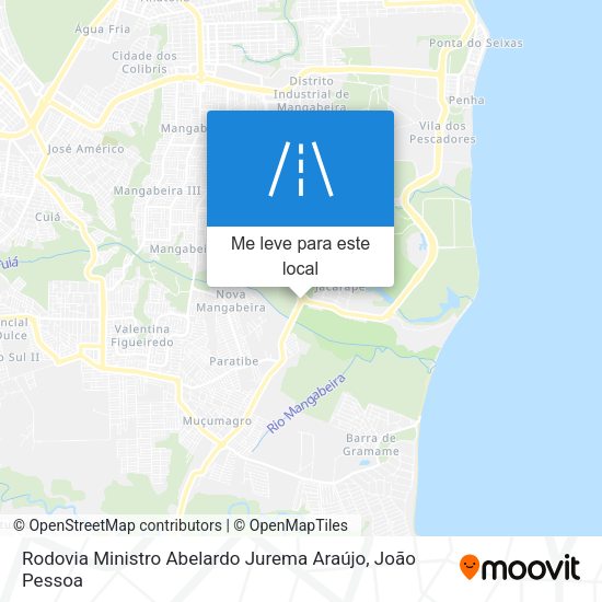 Rodovia Ministro Abelardo Jurema Araújo mapa
