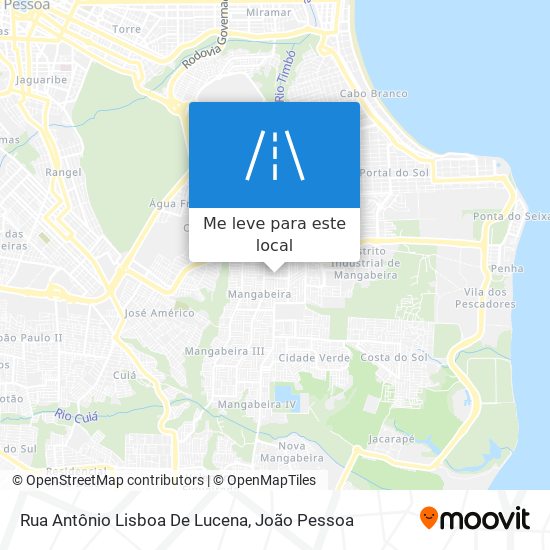 Rua Antônio Lisboa De Lucena mapa