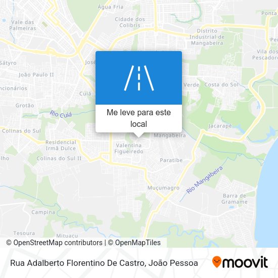 Rua Adalberto Florentino De Castro mapa