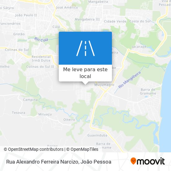 Rua Alexandro Ferreira Narcizo mapa