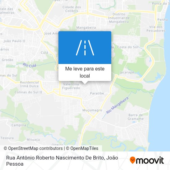 Rua Antônio Roberto Nascimento De Brito mapa