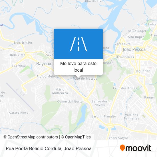 Rua Poeta Belísio Cordula mapa