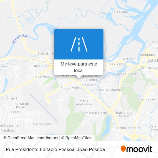 Rua Presidente Epitacio Pessoa mapa