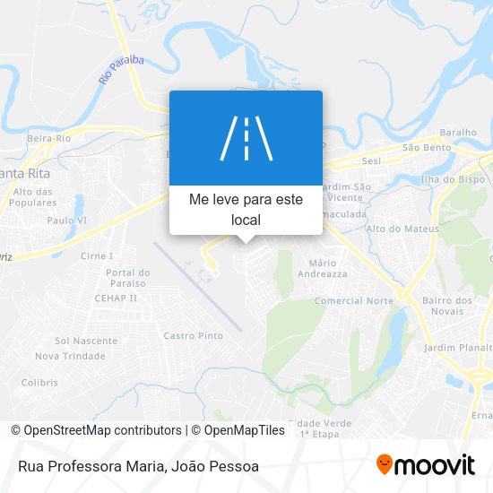 Rua Professora Maria mapa