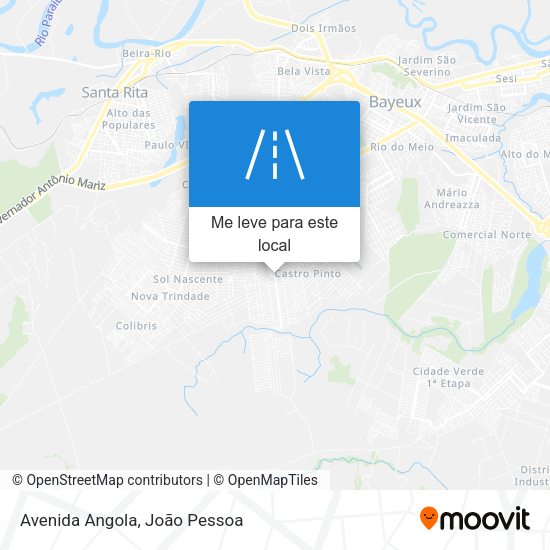 Avenida Angola mapa