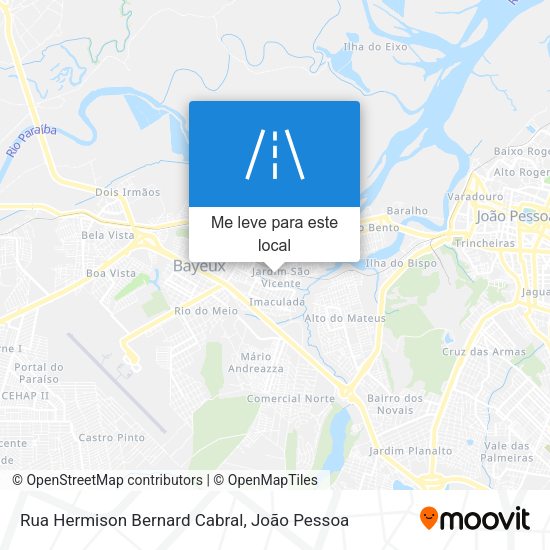 Rua Hermison Bernard Cabral mapa