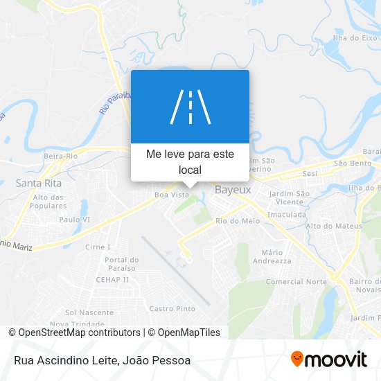 Rua Ascindino Leite mapa