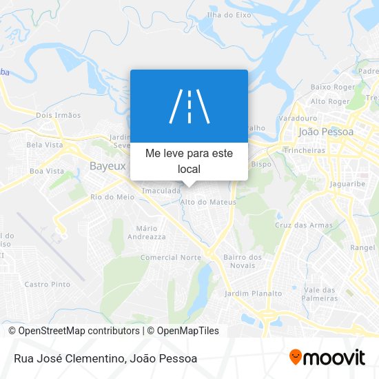 Rua José Clementino mapa