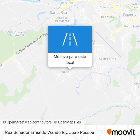 Rua Senador Ernialdo Wanderley mapa