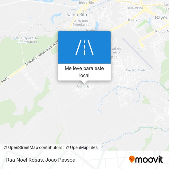 Rua Noel Rosas mapa