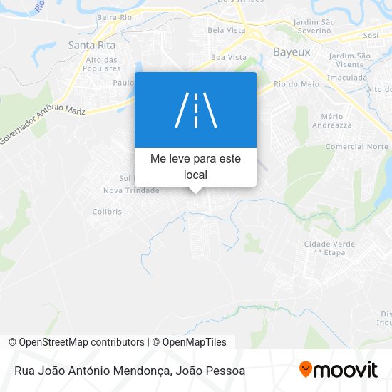 Rua João António Mendonça mapa