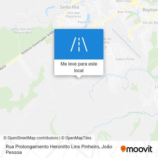Rua Prolongamento Heronilto Lins Pinheiro mapa