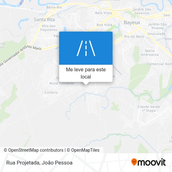 Rua Projetada mapa