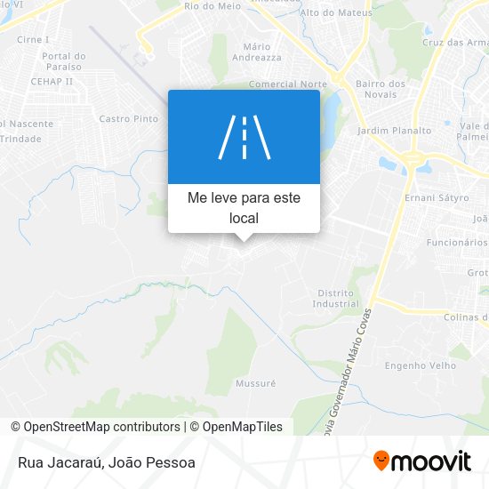 Rua Jacaraú mapa