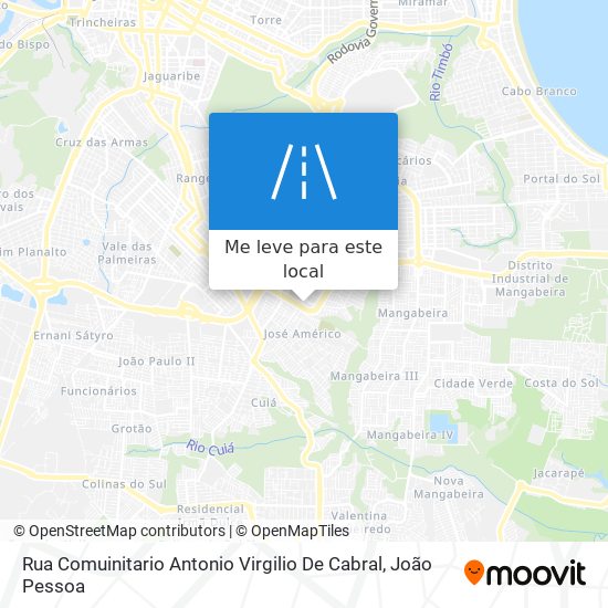 Rua Comuinitario Antonio Virgilio De Cabral mapa