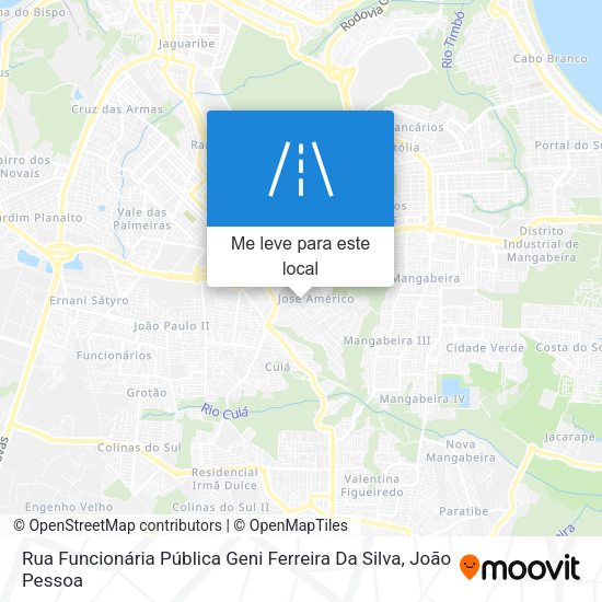 Rua Funcionária Pública Geni Ferreira Da Silva mapa