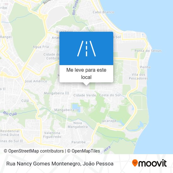 Rua Nancy Gomes Montenegro mapa