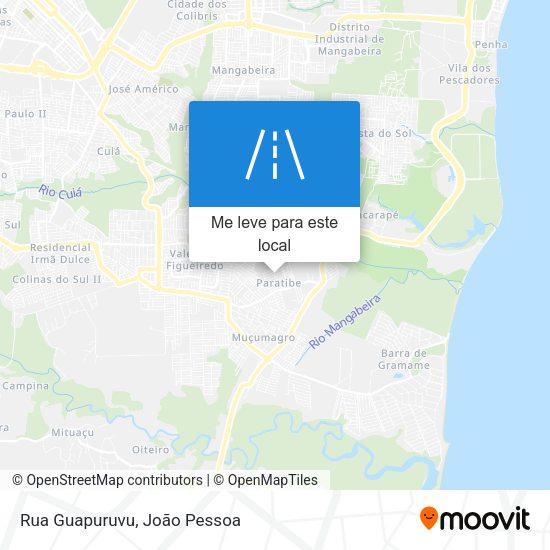 Rua Guapuruvu mapa