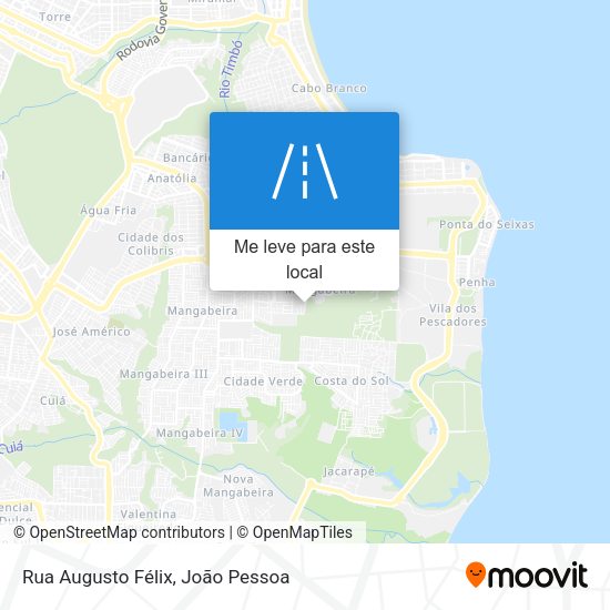 Rua Augusto Félix mapa