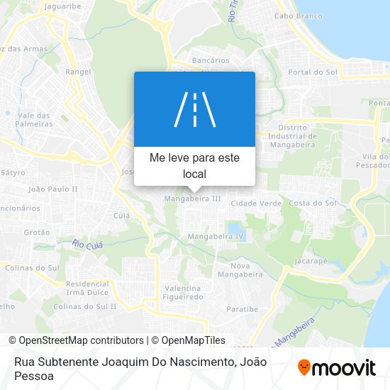 Rua Subtenente Joaquim Do Nascimento mapa