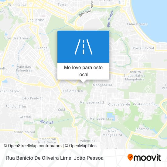 Rua Benicio De Oliveira Lima mapa
