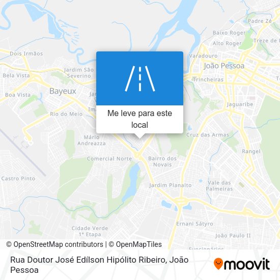 Rua Doutor José Edílson Hipólito Ribeiro mapa