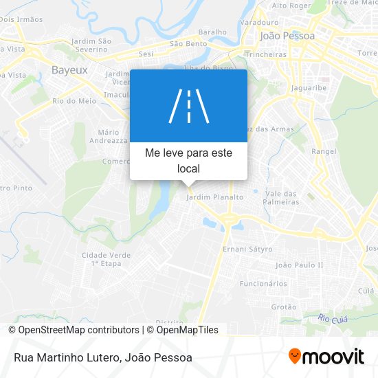 Rua Martinho Lutero mapa