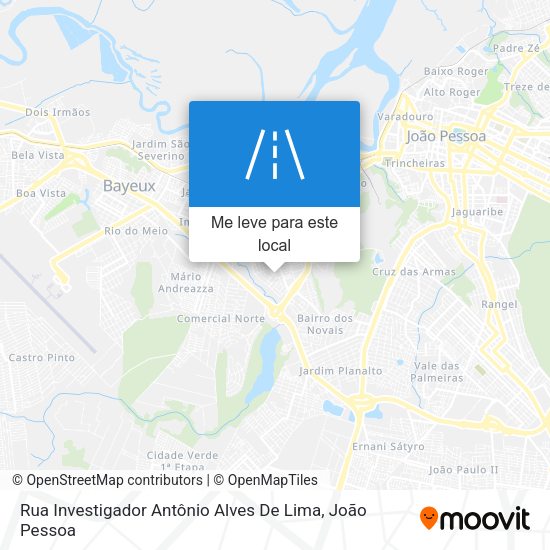 Rua Investigador Antônio Alves De Lima mapa
