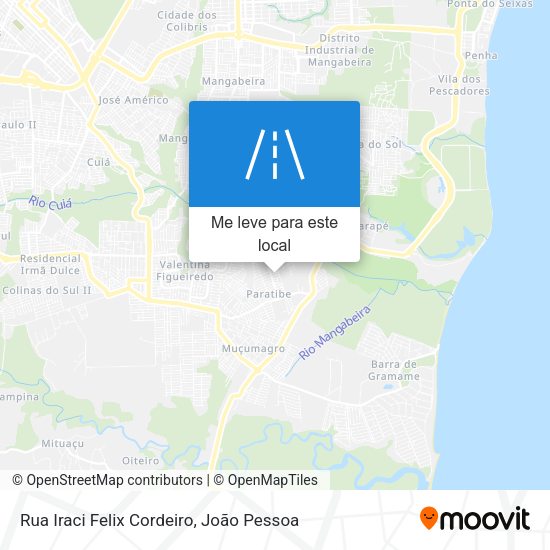 Rua Iraci Felix Cordeiro mapa