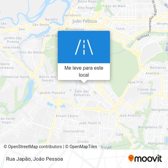 Rua Japão mapa