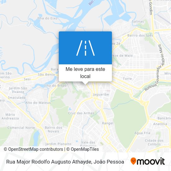 Rua Major Rodolfo Augusto Athayde mapa