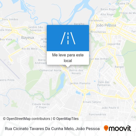 Rua Cicinato Tavares Da Cunha Melo mapa