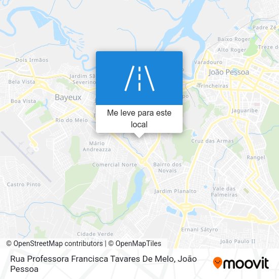 Rua Professora Francisca Tavares De Melo mapa