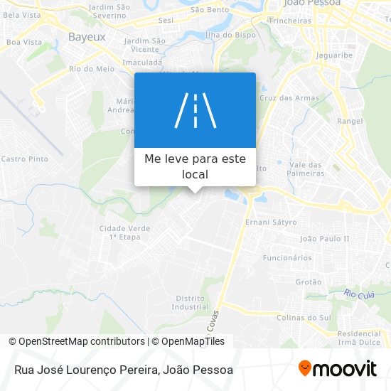 Rua José Lourenço Pereira mapa