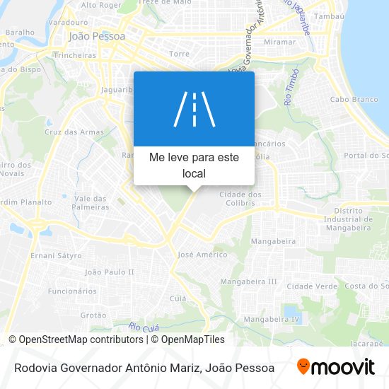 Rodovia Governador Antônio Mariz mapa