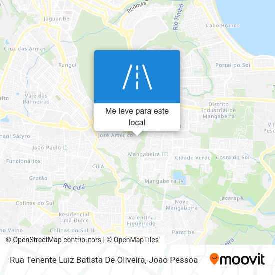 Rua Tenente Luiz Batista De Oliveira mapa