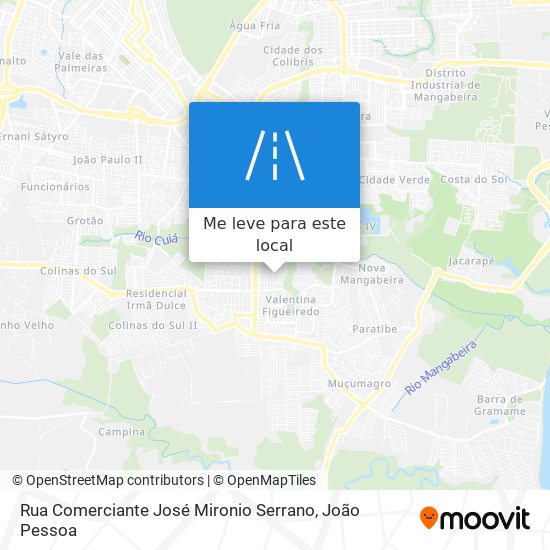 Rua Comerciante José Mironio Serrano mapa